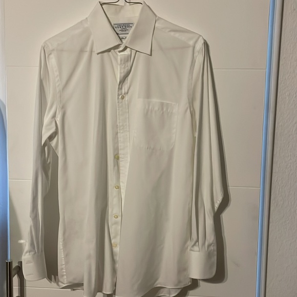 Charles Tyrwhitt SET OF TWO Men’s Dress Shirts Size: 16.5/35.  white, blue - Picture 7 of 11